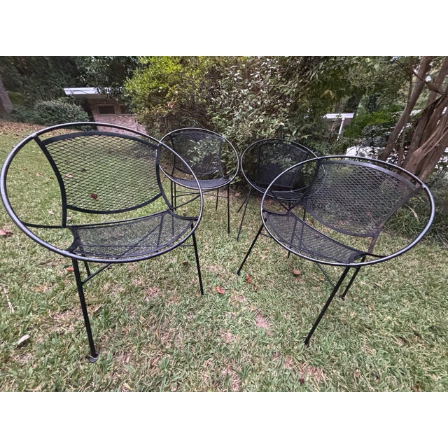 Mid 20th Century Mid 20th Century Tempestini for Salterini Radar Hoop Chairs - Set of 4, Attributed For Sale - Image 5 of 6