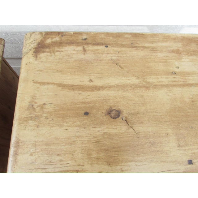 Pair of Antique English Rustic Pine Nightstands For Sale - Image 14 of 17