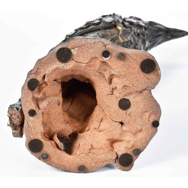 Brown Studio Art Pottery Raven For Sale - Image 8 of 10
