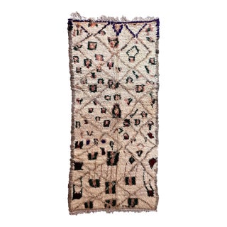 1980s Moroccan Abstract Wool Rug - 10.4 X 4.95 Ft For Sale