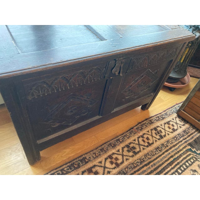 18th Century Carved Oak Chest For Sale - Image 12 of 12