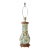 A Tall English Chinoiserie Celadon Decalcomania Glass Lamp For Sale