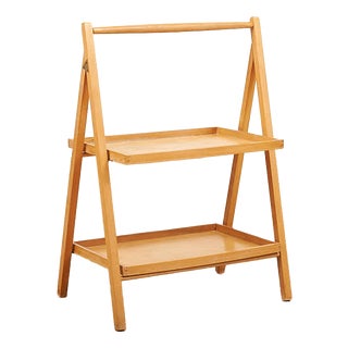 Magazine Rack in Beech Wood, Switzerland, 1970 For Sale