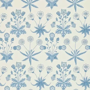 Morris & Co Daisy Wallpaper in Blue/Ivory - a Sample