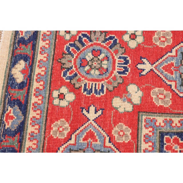 Textile Southwestern Kazak Beige/Red Wool Rug - 9'2''x12'1'' For Sale - Image 7 of 10