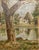Modern Simka Simkhovitch, Simka Simkhovitch WPA Artist Oil Painting American Modernist Landscape Pond Tree, c.1930's For Sale - Image 3 of 5