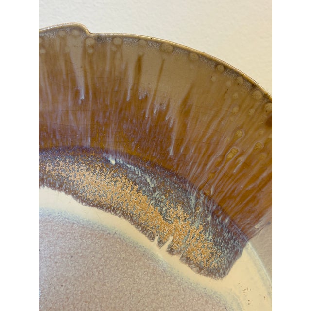 Mid 20th Century Mid 20th Century Mid-Century Modern Jacques Garnier Large Iridescent Platter, Signed For Sale - Image 5 of 10