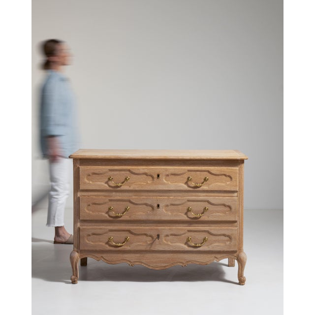Louis XV Oak Chest of Drawers, Rococo Style, France, Circa 1970 For Sale - Image 4 of 16