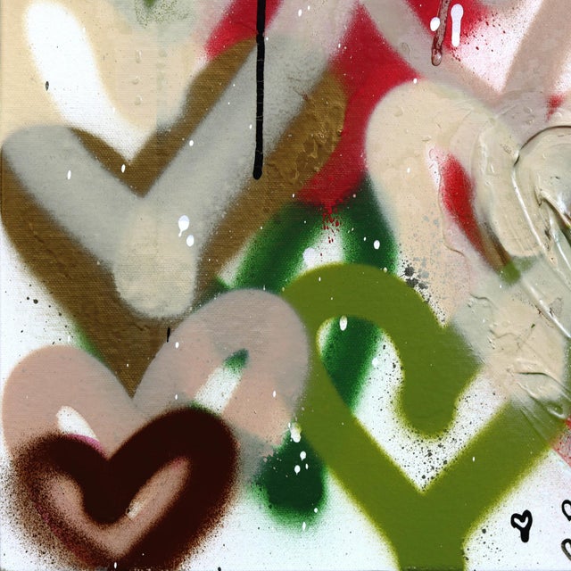 The Golden Garden - Original Abstract Garden Graffiti Mixed Media Painting on Canvas by Amber Goldhammer For Sale - Image 4 of 9