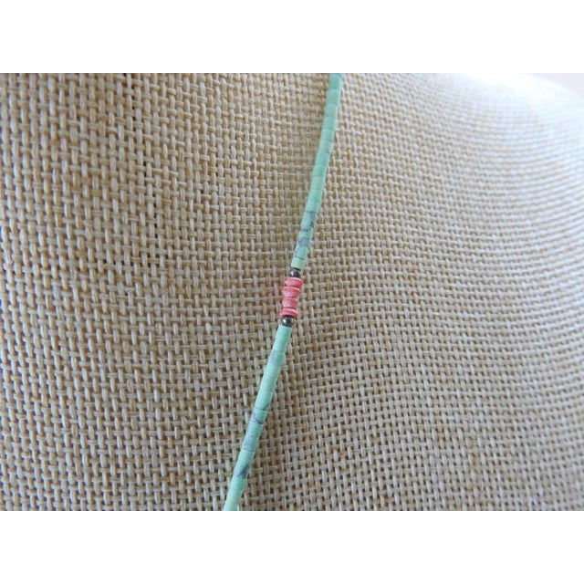 Dainty Turquoise Bead and Heishi Necklace For Sale In Seattle - Image 6 of 7