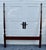 Full Carved Mahogany Bed Vintage Four Poster Frame Chippendale Style For Sale - Image 10 of 11