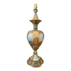 John Richard Distressed Polychrome Urn Form Table Lamp 25”