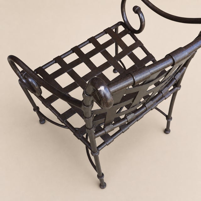 Ornamental & Decorative Materials Mid 20th Century Florentine Three-Piece Patio Set in Speckled Bronze Finish Attributed to Brown Jordan For Sale - Image 7 of 7