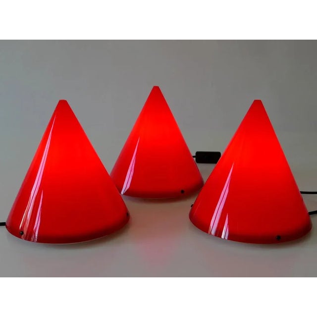 Verner Panton Acrylic Table Lamps or Cone Sconces by Verner Panton for Poly Thema, Set of 3 For Sale - Image 4 of 18