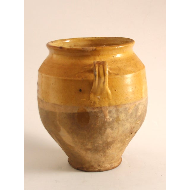 Antique Yellow Glazed Terracotta Anduze Planter, 1890s For Sale - Image 6 of 7