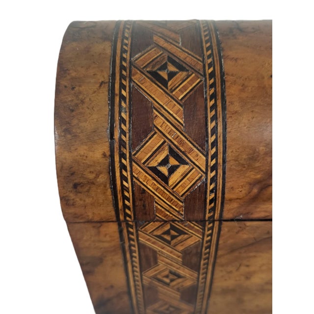 19th C English Moorish Moroccan Marquetry Style Inlaid Jewelry Box For Sale - Image 11 of 13