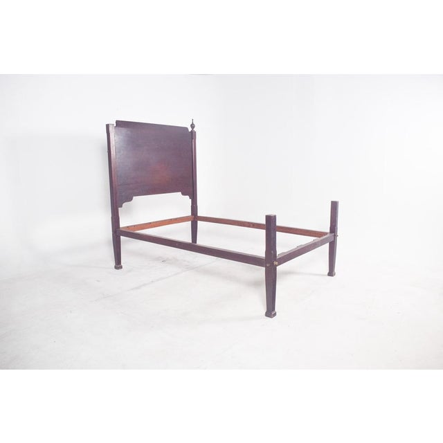 Antique Portuguese Mahogany Bed, 1890 For Sale - Image 3 of 14