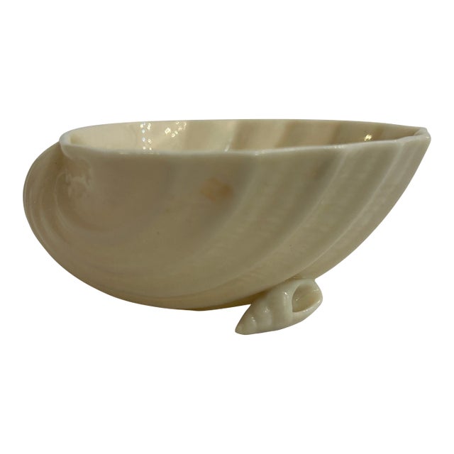 Late 20th Century Belleek Porcelain “Neptune” Shell Open Sugar Bowl For Sale