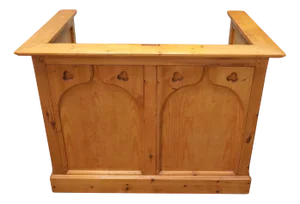 Arts and Crafts Pine Reception Desk, 1960