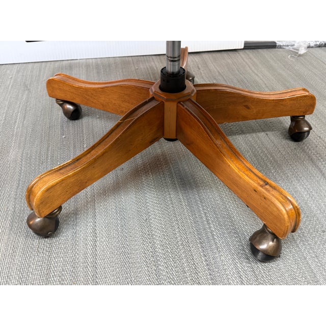 Ethan Allen Office Chair on Rollers For Sale - Image 9 of 12