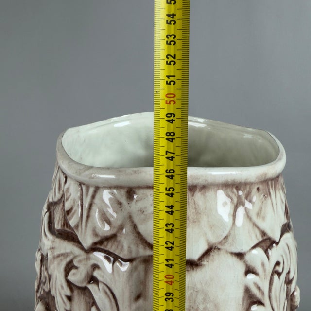 Large Capodimonte Ceramic Vase with High Relief and Classical Figures, 1960s For Sale - Image 10 of 11
