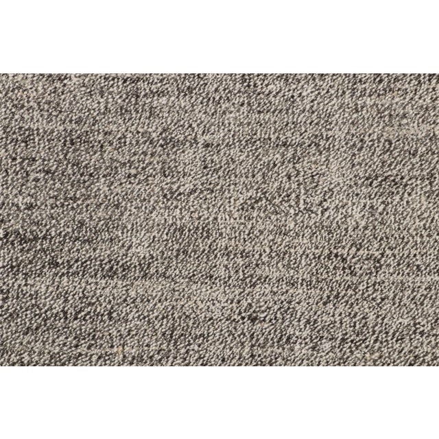 Traditional Vintage Turkish Silver Gray Wool Kilim Runner For Sale - Image 3 of 7