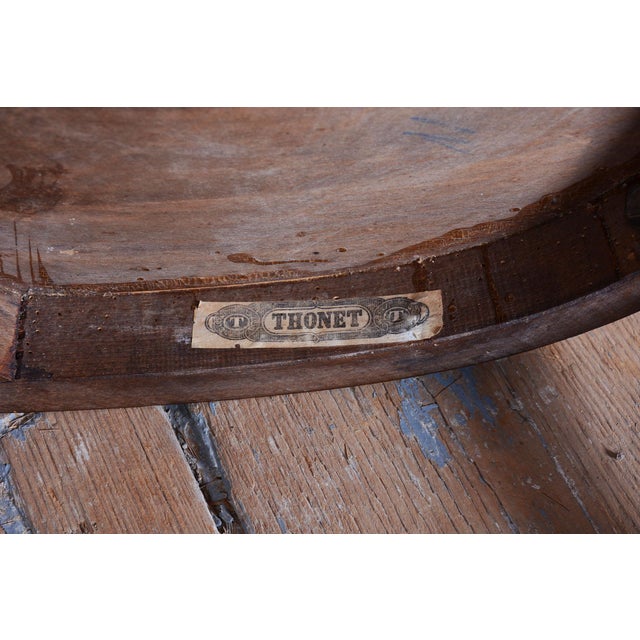 Art Deco Chairs in Beech and Walnut attributed to Thonet, Czech, 1940s, Set of 4 For Sale - Image 10 of 14
