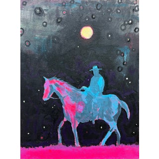The Stars at Night Western Painting by Joseph Christy For Sale