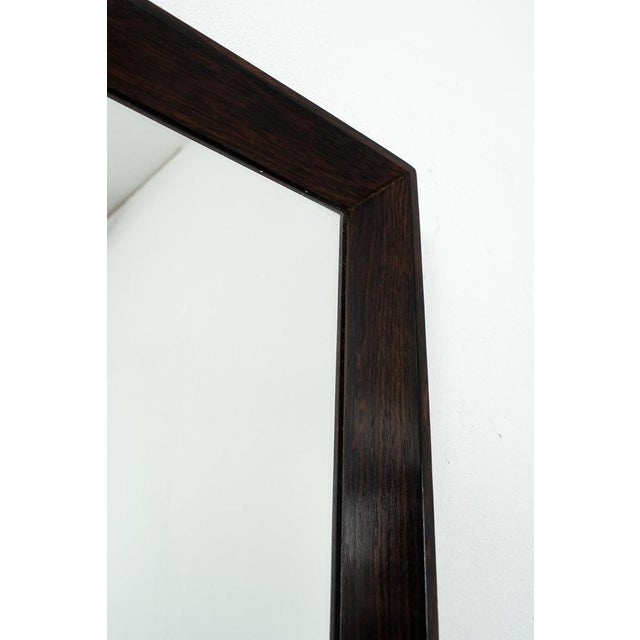 Vintage Danish Mirror with Wooden Frame For Sale - Image 5 of 8