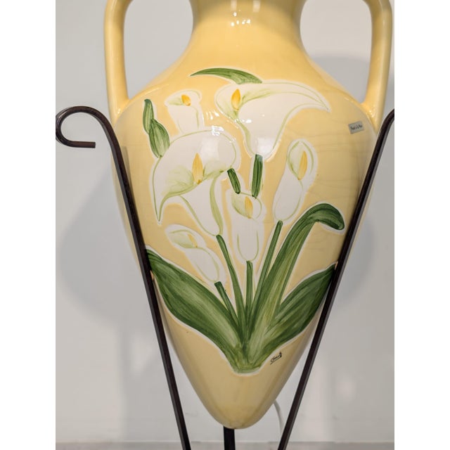 Vintage Ceramic Orange Floor Lamp, 1980s For Sale - Image 16 of 18