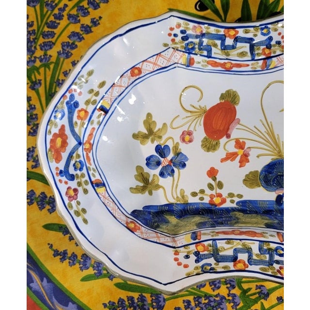 The Faenza Garofano (Blue Carnation) pattern is a highly collectible, traditional Italian majolica. Pieces marked with AMM...