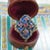 19th century coat of arms ring in gold, enamel, diamonds and rubies, Size 7 For Sale - Image 6 of 7