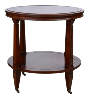 Leather Topped Mahogany Side Table