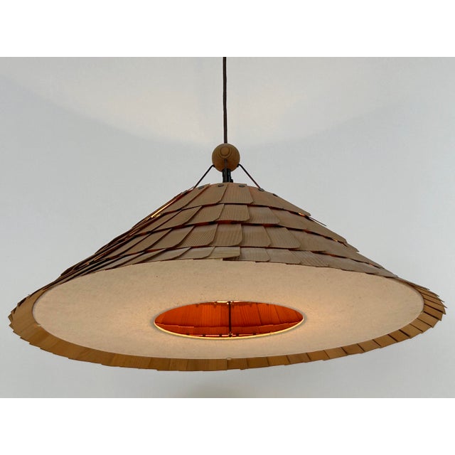 Tan Mid-Century Pendant Lamp from Vest Leuchten, Austria, 1970s For Sale - Image 8 of 18