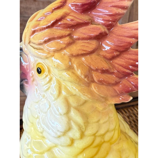Mid-20th Century California Pottery Cockatoo Figurines – Set of Two For Sale In Naples, FL - Image 6 of 9