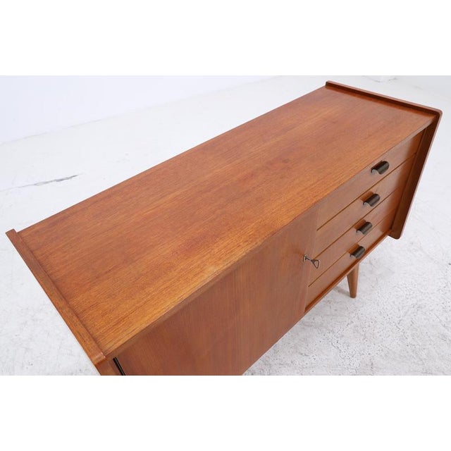 Wood Mid-Century Teak Chest of 4 Drawers, 1960s For Sale - Image 7 of 15