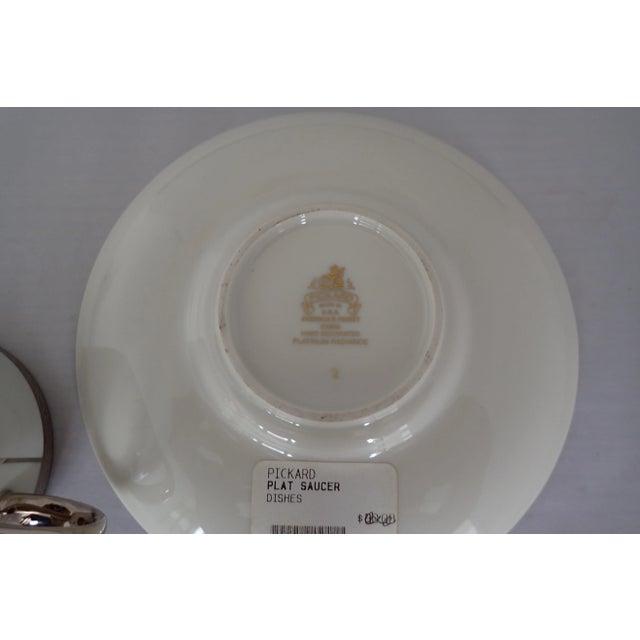 1990s China Ivory & Platinum Tea Cup For Sale - Image 5 of 5