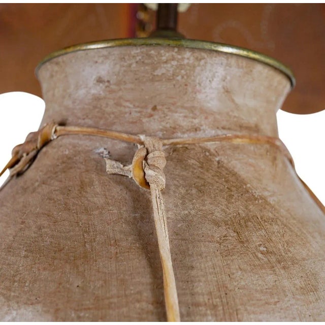 1950s Native American Pottery Copper Works Table Lamp For Sale - Image 10 of 12