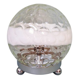 Large Table Lamp in Honeycombed Blown Glass, 1970 For Sale