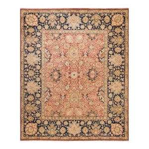 Vintage Moroccan Hand Knotted Wool Area Rug, Orange - 8'1" X 9'8"
