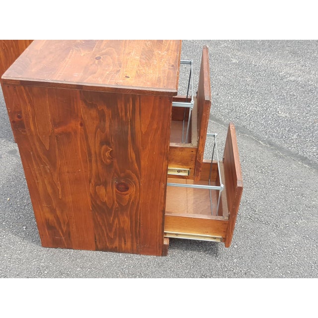 1970s Pair Antique Handmade Cherry Filing Chairish