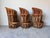 Vintage Mexican Southwest Equipale Leather and Cedar Wood Bar Stools — Set of 3 For Sale - Image 4 of 12