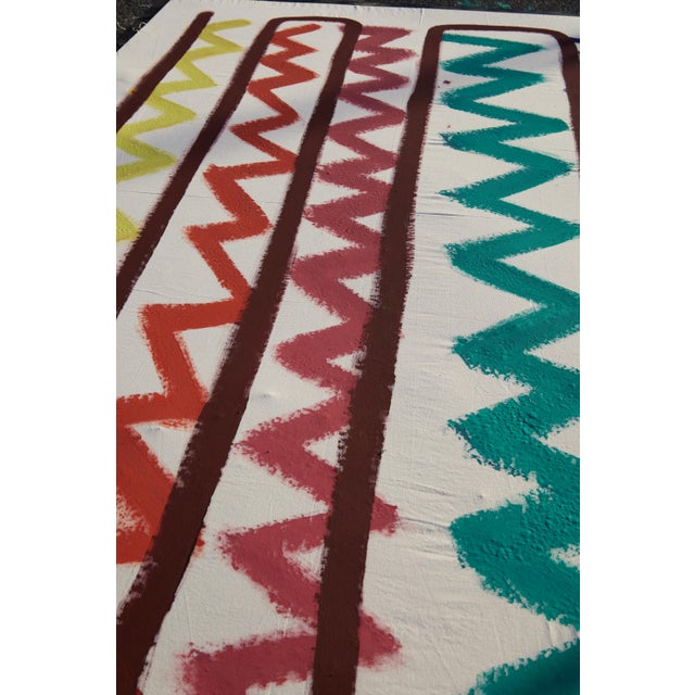 "Zig Zag Sketch" Large Abstract Painting by Simon Findlay For Sale - Image 6 of 18