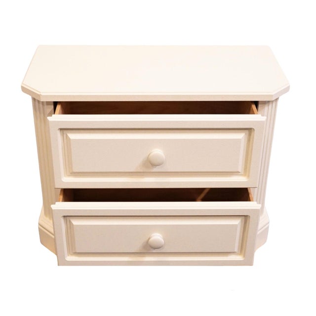 Early 21st Century Altavista Lane Melrose Collection Contemporary Neoclassical Revival Off White 34" Two Drawer Nightstand 497-31 For Sale - Image 5 of 15