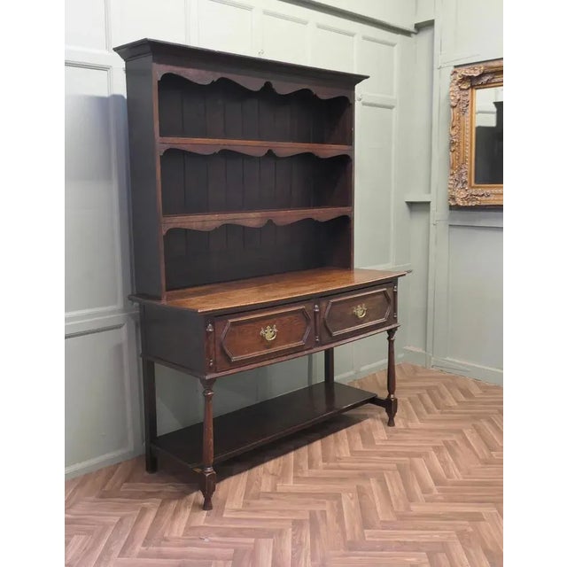 Victorian Welsh Gothic Country Oak Dresser, 1890 For Sale - Image 4 of 8