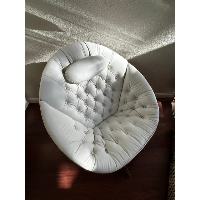 1960s George Mulhauser Mid-Century Modern Molded Walnut "Cone" Swivel Lounge Chair in Premium New Leather For Sale - Image 5 of 18
