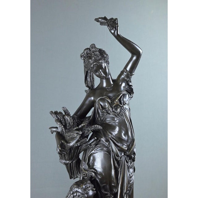 Metal Carrier-Belleuse, Sculpture Summer, 1800s, Bronze For Sale - Image 7 of 18