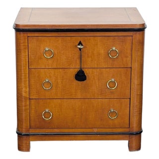Vintage National Mt. Airy Vienna Three Drawer Nightstand For Sale