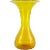 Vintage Large Art Glass Golden Yellow Orange Decorative Flared Rim Flower Vase For Sale