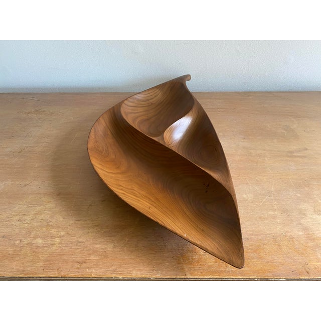 Brown Emil Milan Sculptural Walnut Bowl For Sale - Image 8 of 13